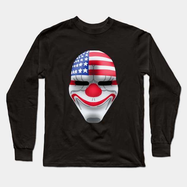 PayDay Mask Silhouette Long Sleeve T-Shirt by Vatar